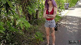 Small Tits Babe Val Steele Agrees To Have Sex With A Stranger