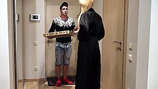 Pizza Boy Fucks The Blonde Milf Merciless