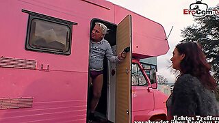 German Brunette Bitch Fuck In Car Hooker