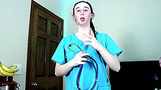 Girlfriend Cosplays As A Nurse.. Gives Exam