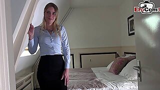 German Female Real Estate Agent Secretary In Pantyhose Fuck