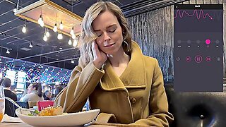 Public Pleasure In Changing Room And Restaurant With Lush Remote Controlled Sex Toy