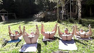 Hairy Lesbian Nude Yoga