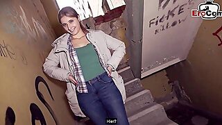 Cute Shy Student Teen Try Outdoor Date With German Pick Up Guy