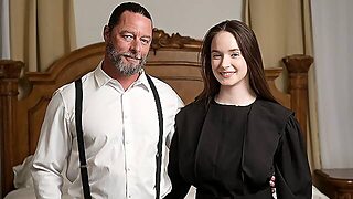 Stepdaughter With Big Natural Tits Learns Good Manners From Stepdad