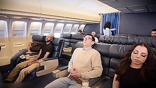 Sultry Brunette Milf And Busty Black Babe Share White Meat