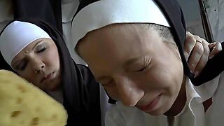 Domina Nun Dildo Asshole