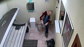 Slim Blonde In Our Solarium