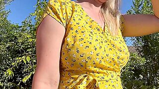Braless Wife Stuns In Sexy Summer Outfit With Blonde Hair