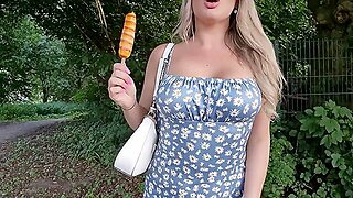 Remote-Controlled Orgasm Control With Vibrator Under The Dress Afterwards Horny Fuck At Home