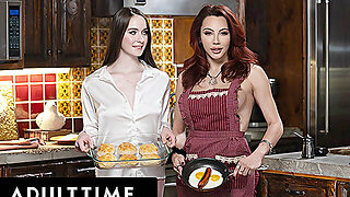 Adult Time - Pawg Hazel Moore Wants T-Girl Sausage For Breakfast Ass Gaping Fuck With Ariel Demure