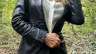 Leather Mistresss Bj And Fuck In Woods