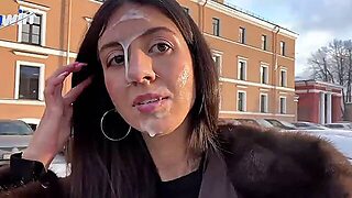 Public Cumwalk With A Sexy Stranger For Cash, Thick Spunk And Awesome Sex.