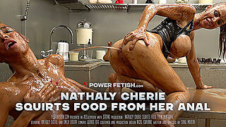 Power Fetish - Nathaly Cherie Squirts Food From Her An