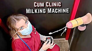 Cum Clinic Gloryhole - Milking Machine Drains Blue Balls