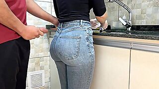 Wshing Dishes And Getting Cum