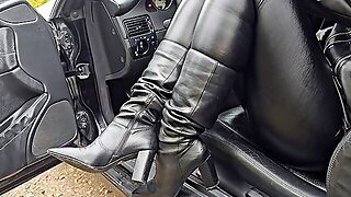 Revving Mercedes Benz Slk In Buffalo Boots