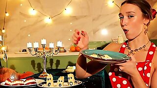 Pink Labia Close Up Of Naive Brunette