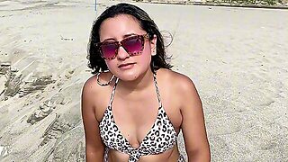 A Stranger Spies On Me On The Beach And Convinces Me To Go To His Apartment And Have Wild Sex.