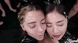 Sticky Bukkake Girls - Mary Popiense And Haruka Suzuno - Lucie Theodorova