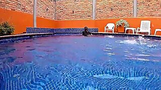 Latina Milf With A Big Arse Gets A Hard Shaft From A Stranger In The Public Pool