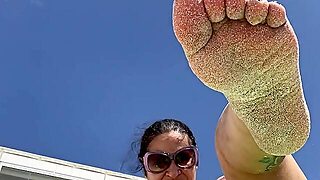 Clean My Hot Bawdy Feet In The Beach