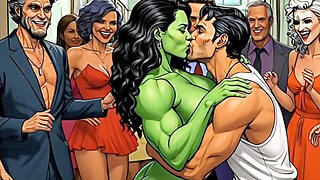 Slutty She-Hulk Nudity. Cartoon